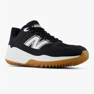 New Balance Men's Black and White Turf Shoes